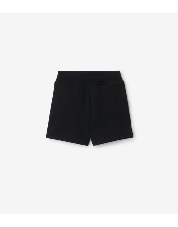 Check Trim Cotton Shorts