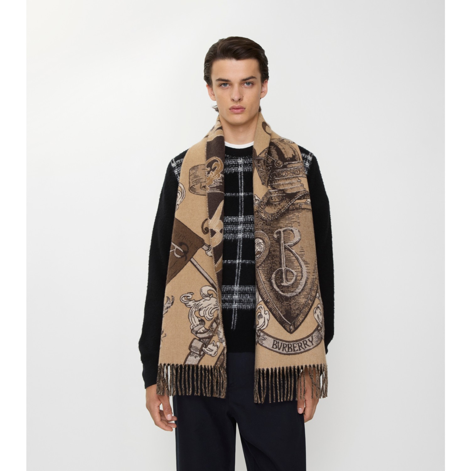 Etched Knight Cashmere Scarf