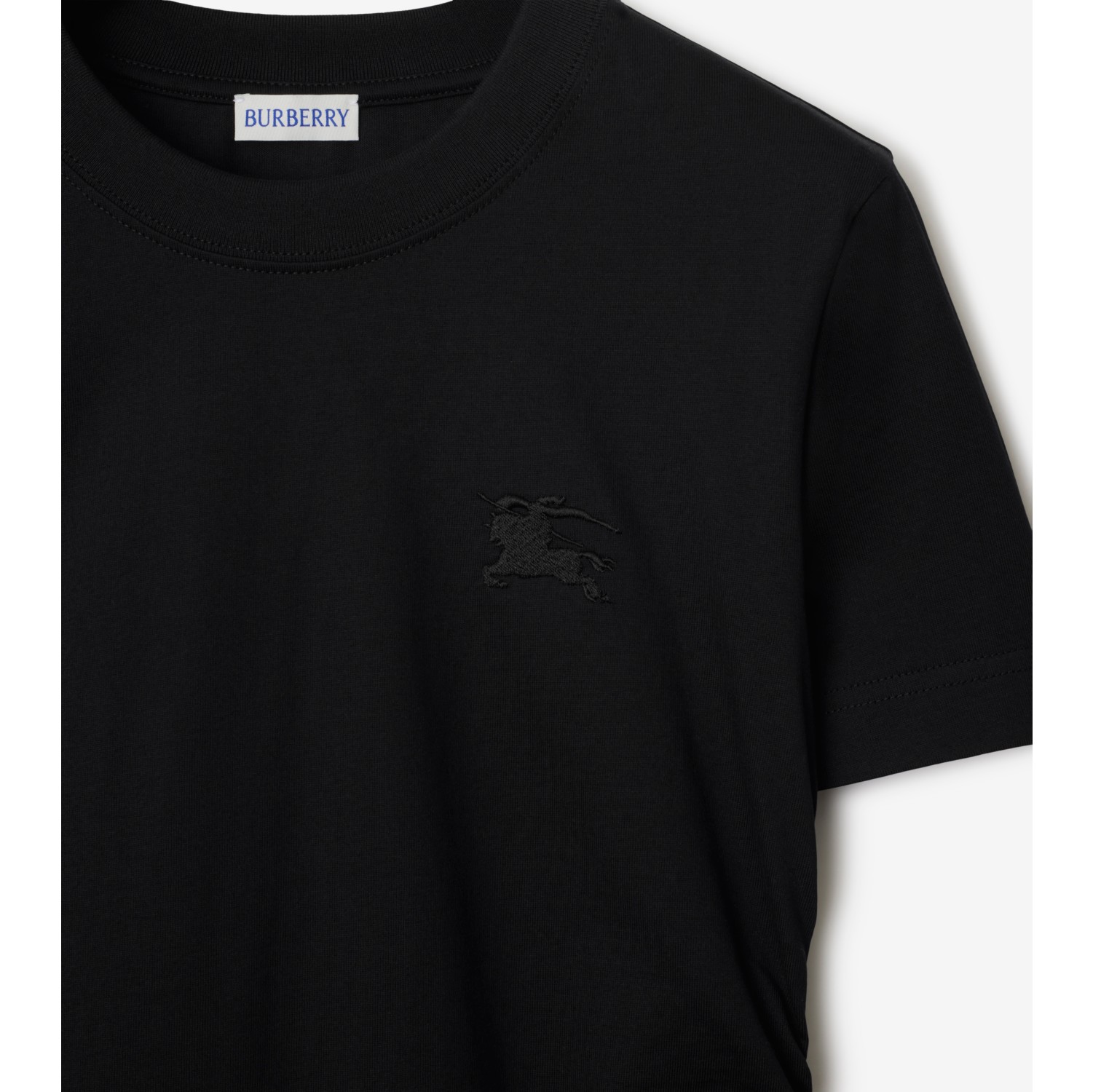 Check Trim Cotton T-shirt