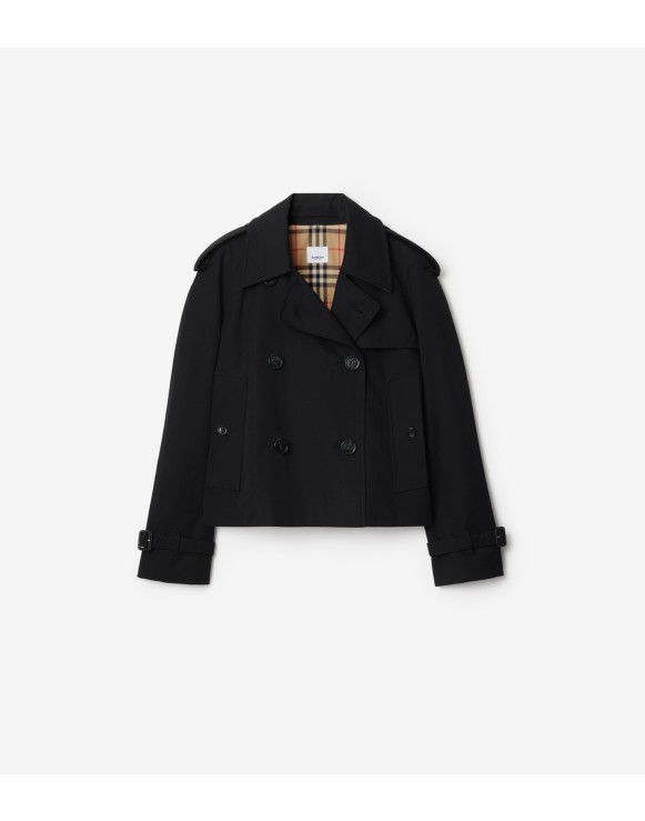 Cropped Gabardine Mayfair Trench Jacket