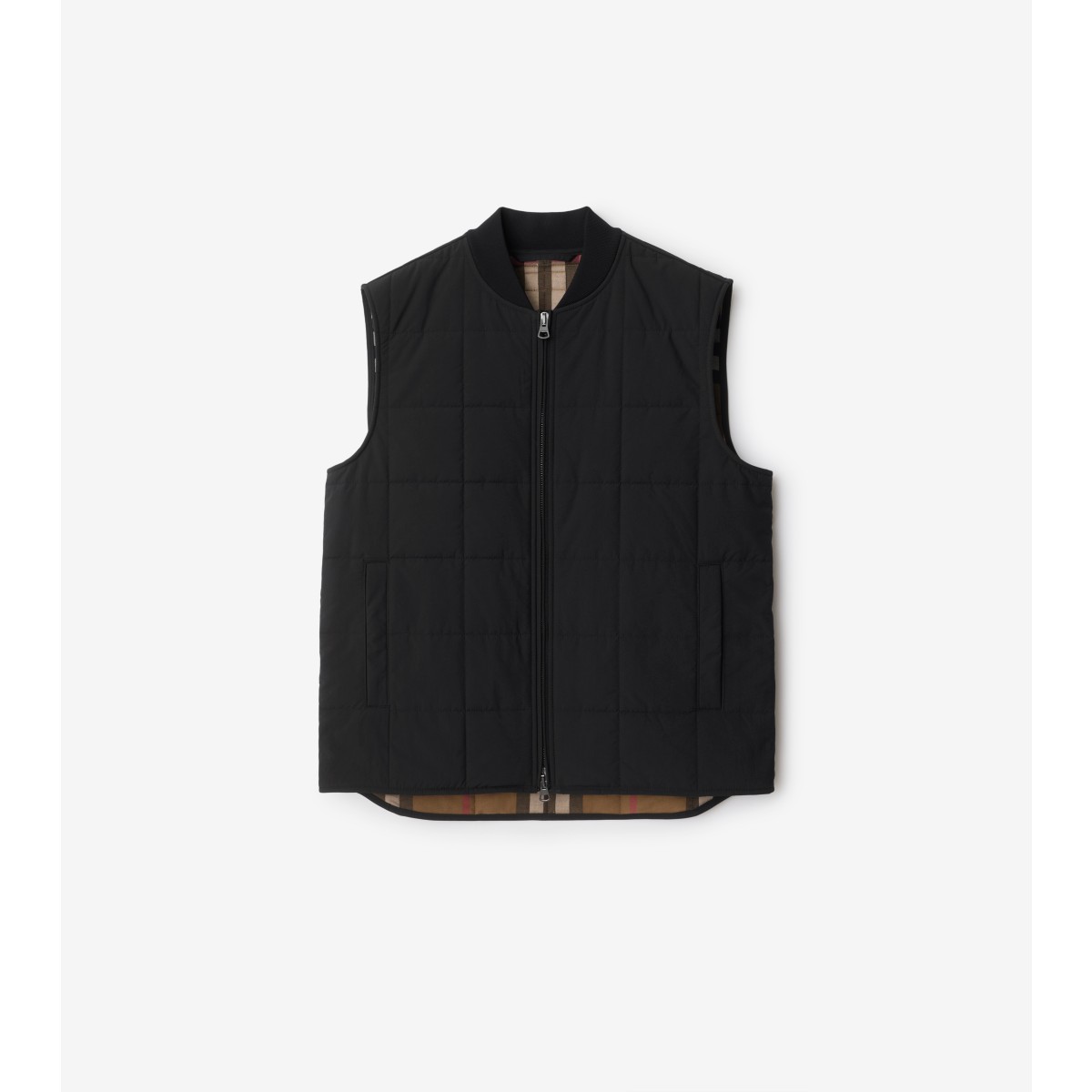 Shop Burberry Quilted Gilet In Black