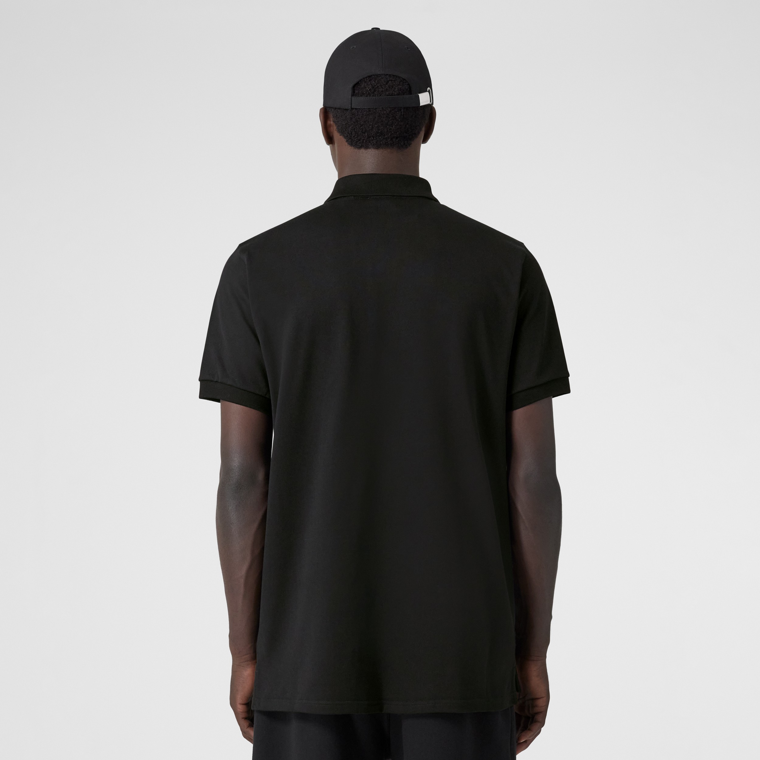 Crystal EKD Cotton Polo Shirt in Black - Men | Burberry® Official - 3