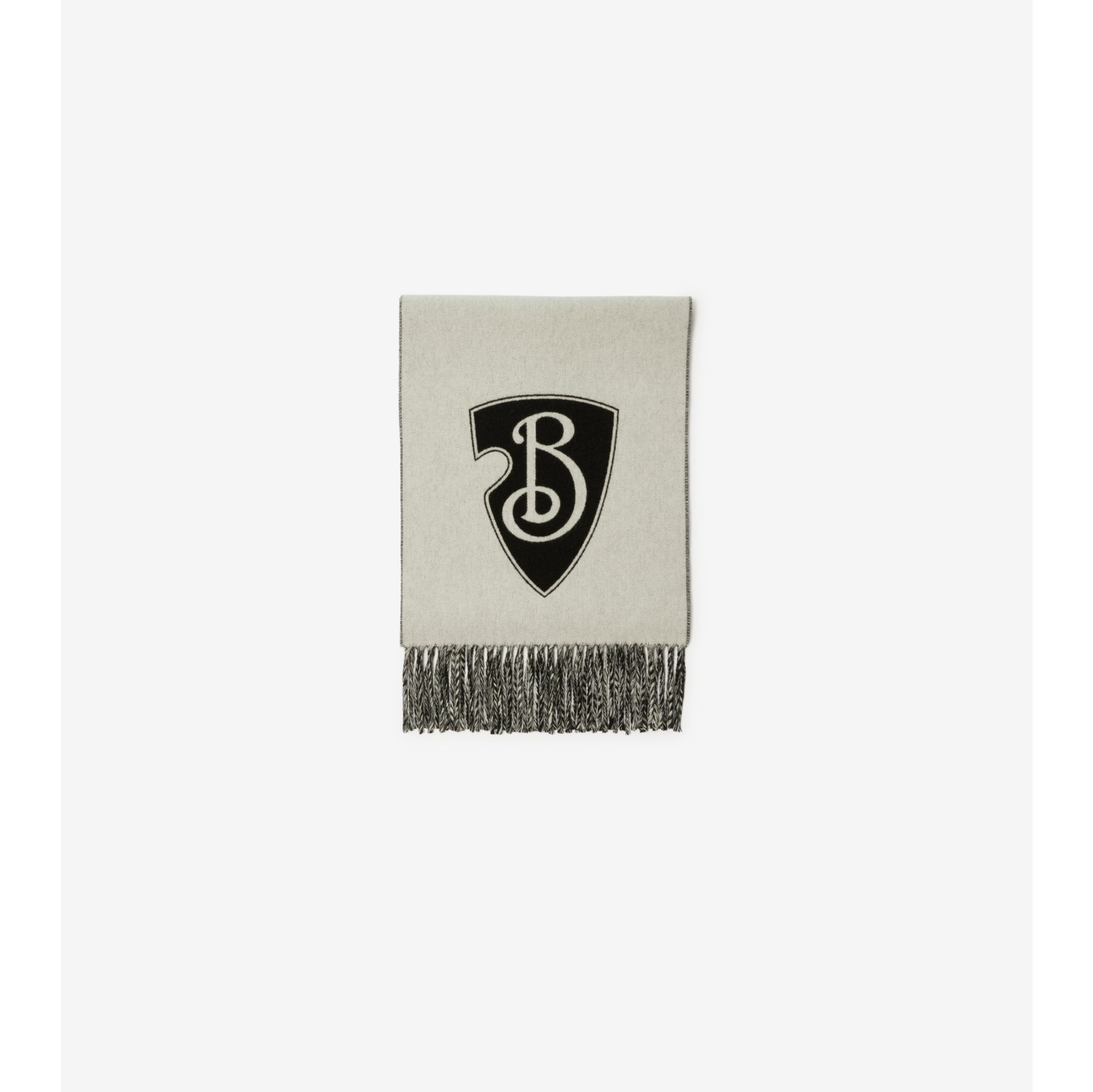 B Shield Wool Cashmere Blend Scarf