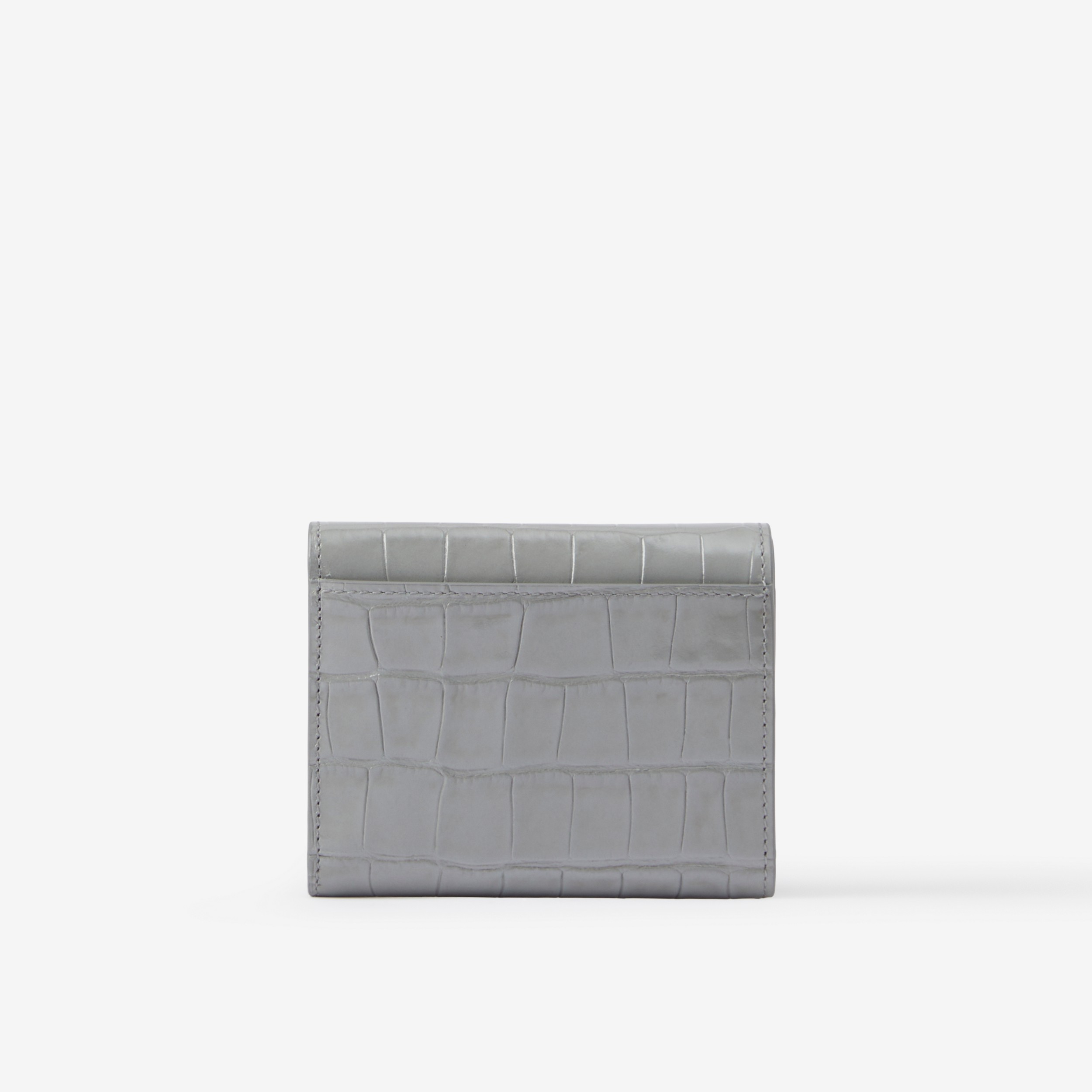 Embossed Leather TB Folding Wallet in Cloud Grey - Women | Burberry® Official - 3