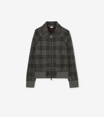 バーバリー　ノバチェック　トラックジャケット ダブルファスナー　裏起毛　M バーバリー ノバチェック トラックジャケット ダブルファスナー 裏起毛