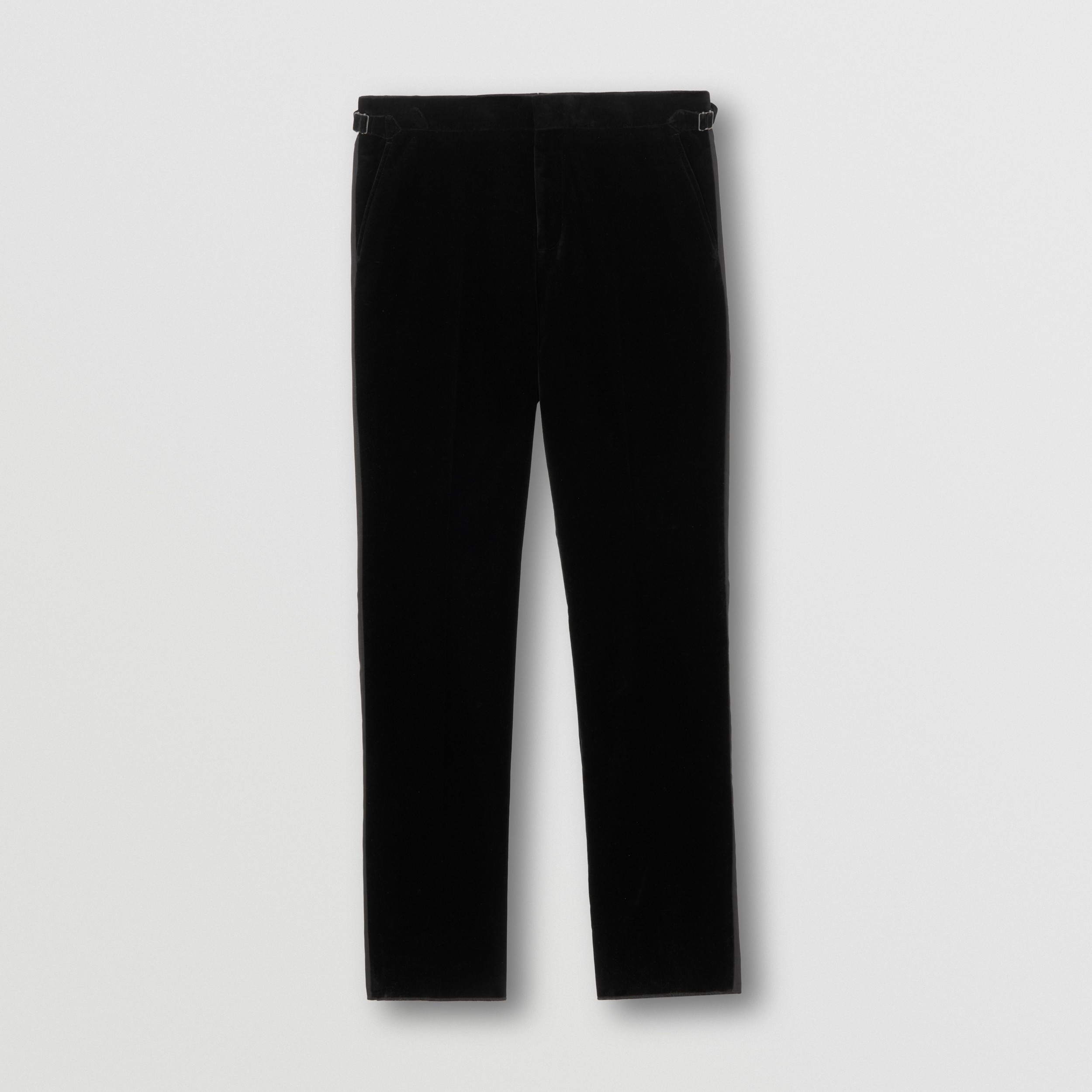 Cotton Velvet Tuxedo Trousers – Exclusive Capsule Collection in Black - Men | Burberry® Official - 4