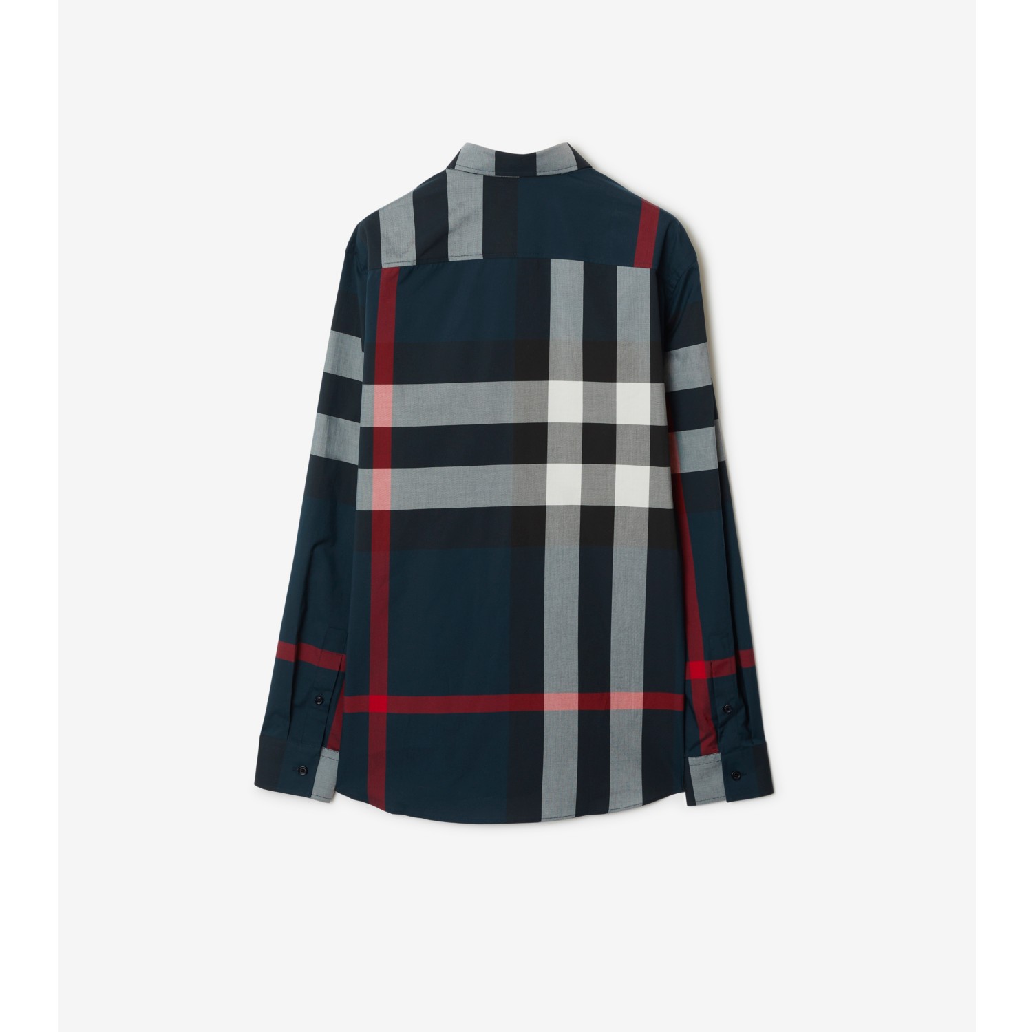 Blue and red burberry cheap shirt