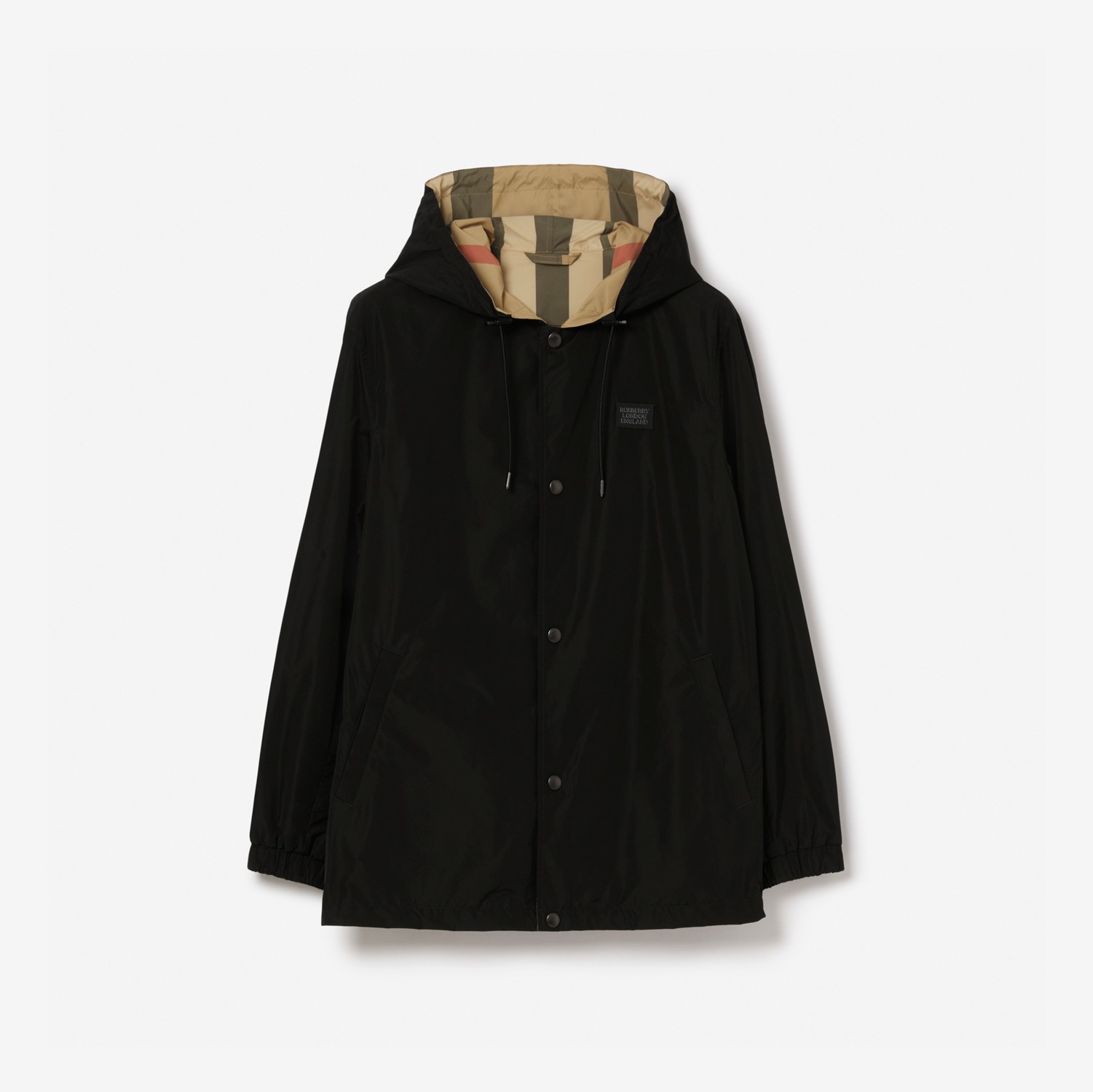 リバーシブル フーデッドジャケット (ブラック) - メンズ | Burberry®公式サイト