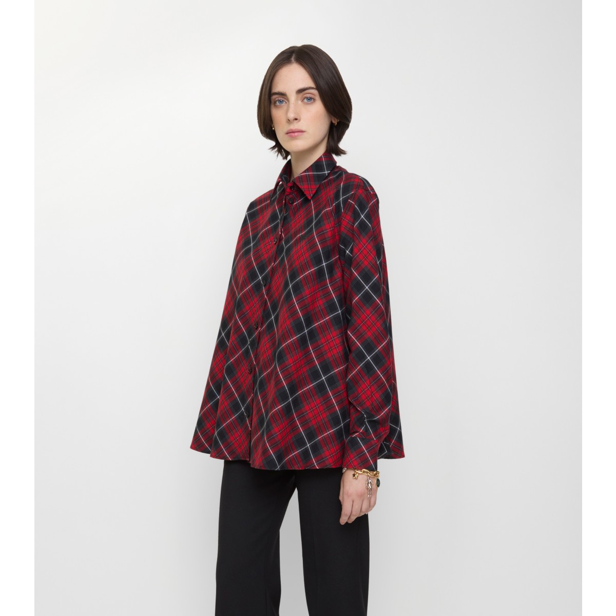  Check Relaxed Fit Cotton Flannel Shirt