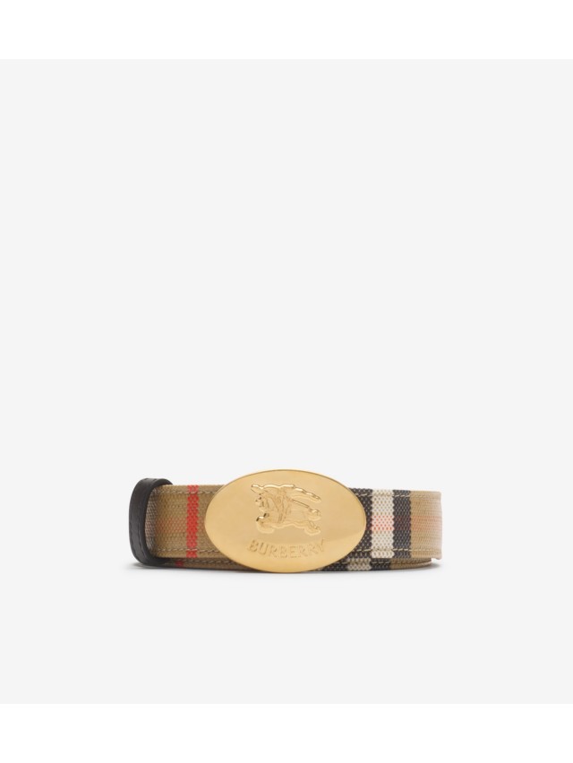 BURBERRY男女兼用ベルト Burberry モノグラム リバーシブル レザーベルト | ブラック