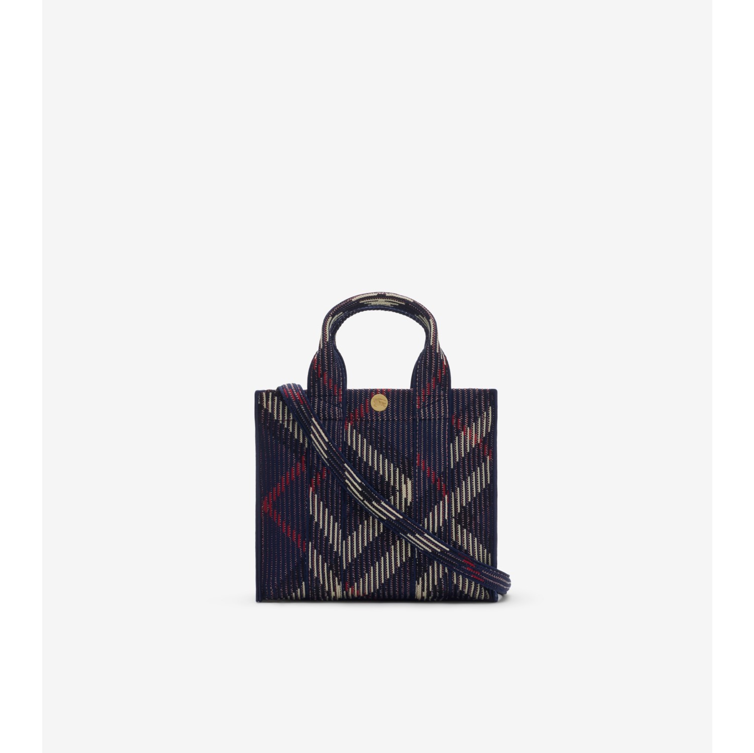 Mini Check Knitted Tote