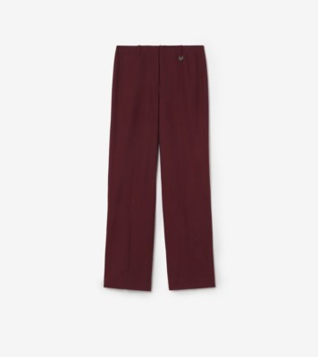 Wool Tailored Trousers in Vineyard red - Women | Burberry® Official