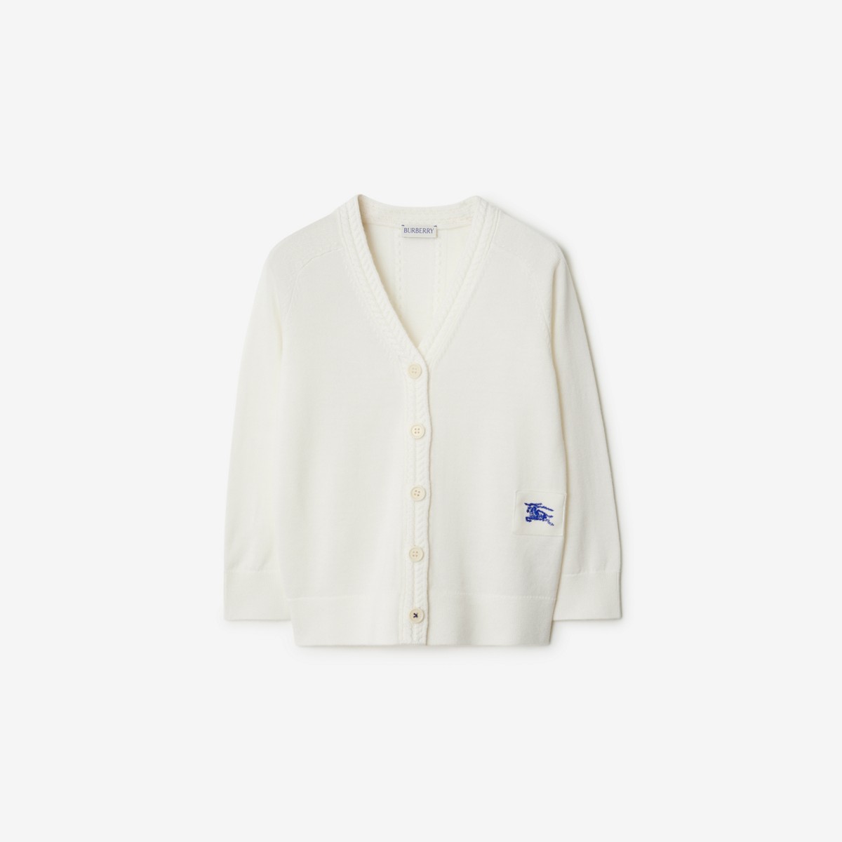 Burberry Kids'  Childrens Wool Cardigan In Ivory