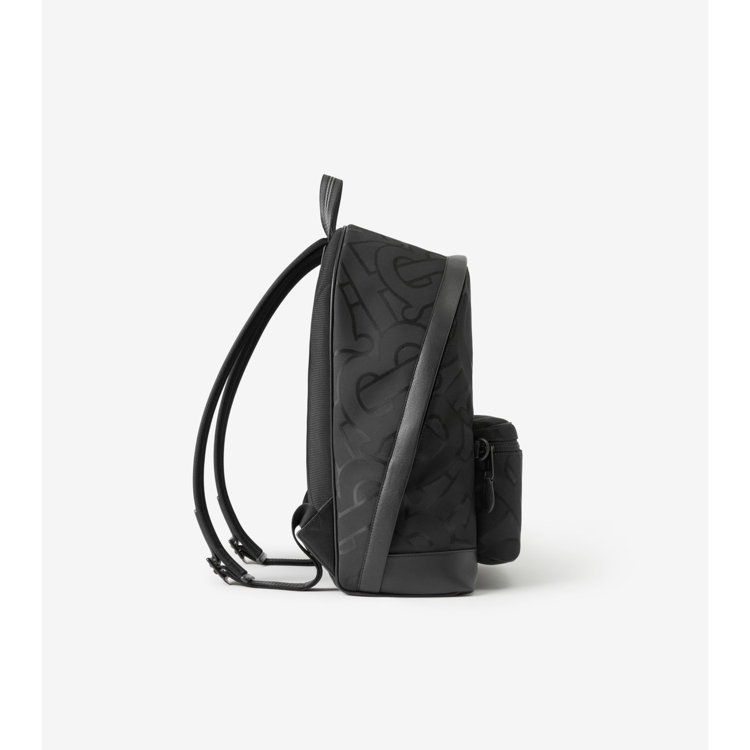 Men's Signature Medium Backpack Bb Monogram Jacquard Canvas in Black