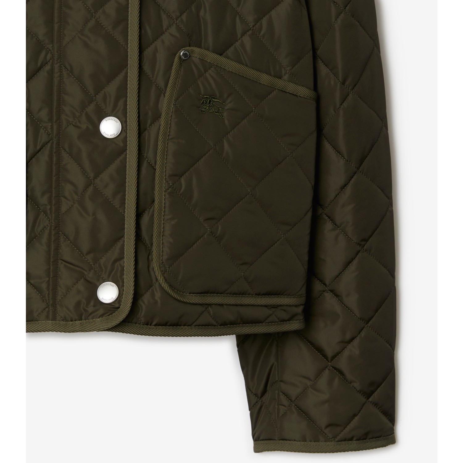 Cropped Quilted Nylon Jacket