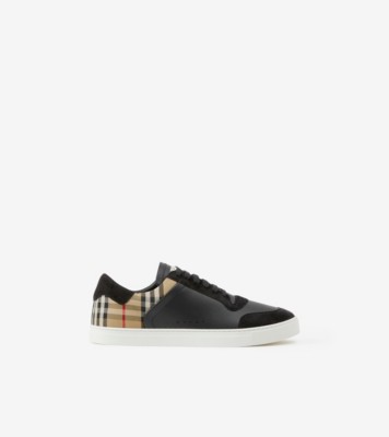 Burberry White Check Sneakers