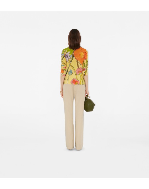 Highgrove Cascading Flowers Wool Cardigan