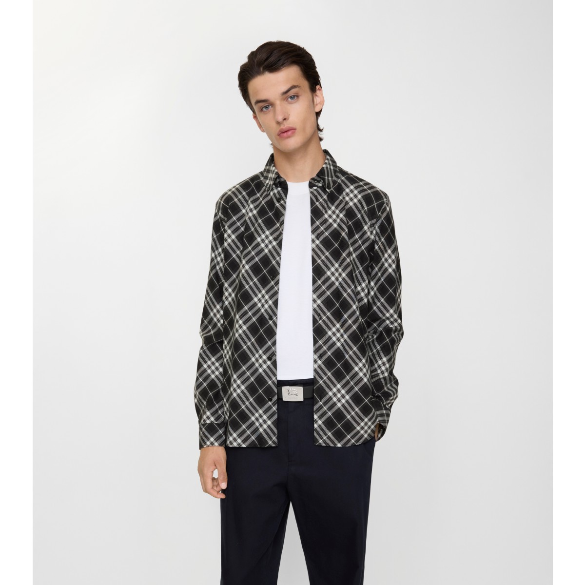  Check Relaxed Fit Cotton Flannel Shirt