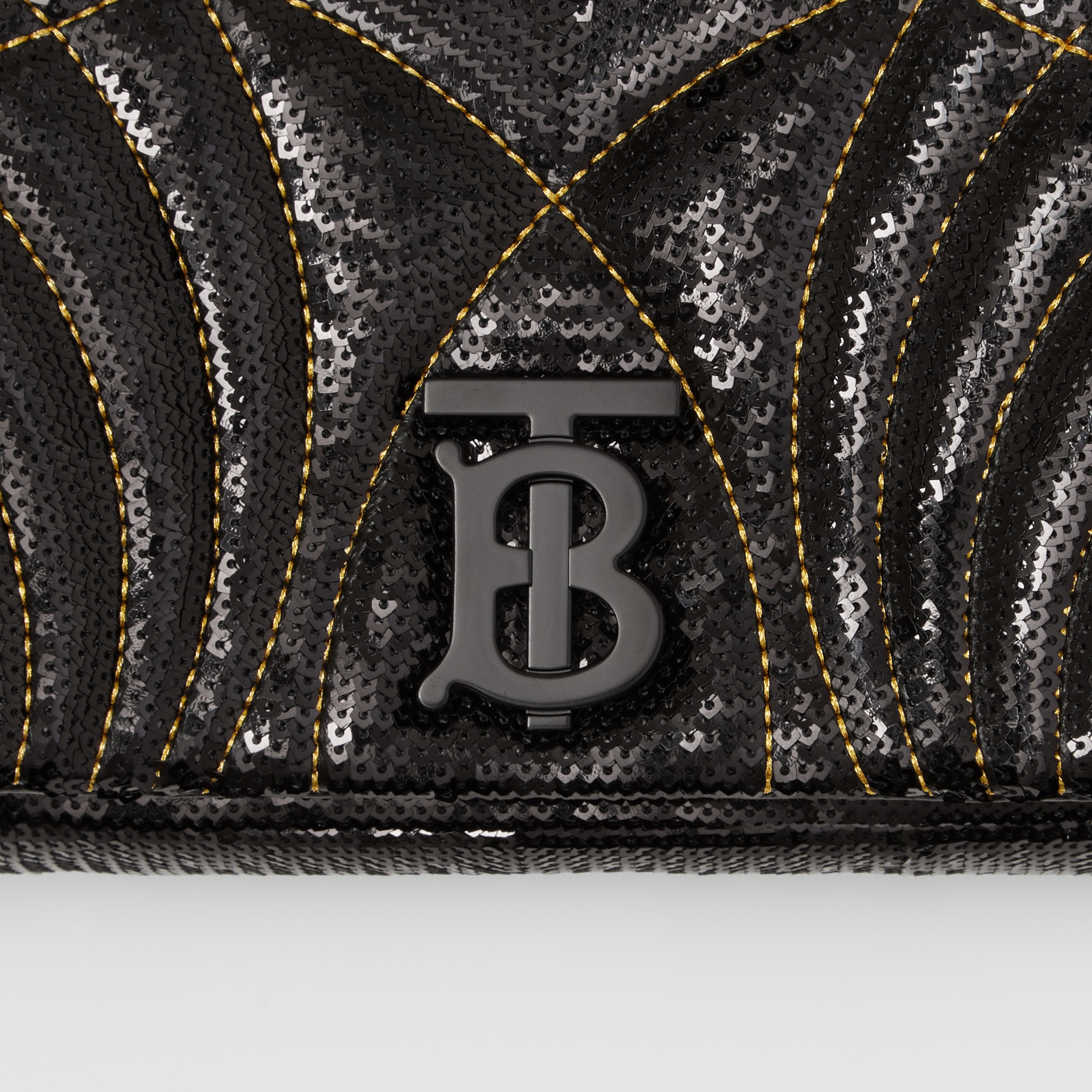 Sequinned Leather Small Lola Bag – Limited Edition in Black - Women | Burberry® Official - 4