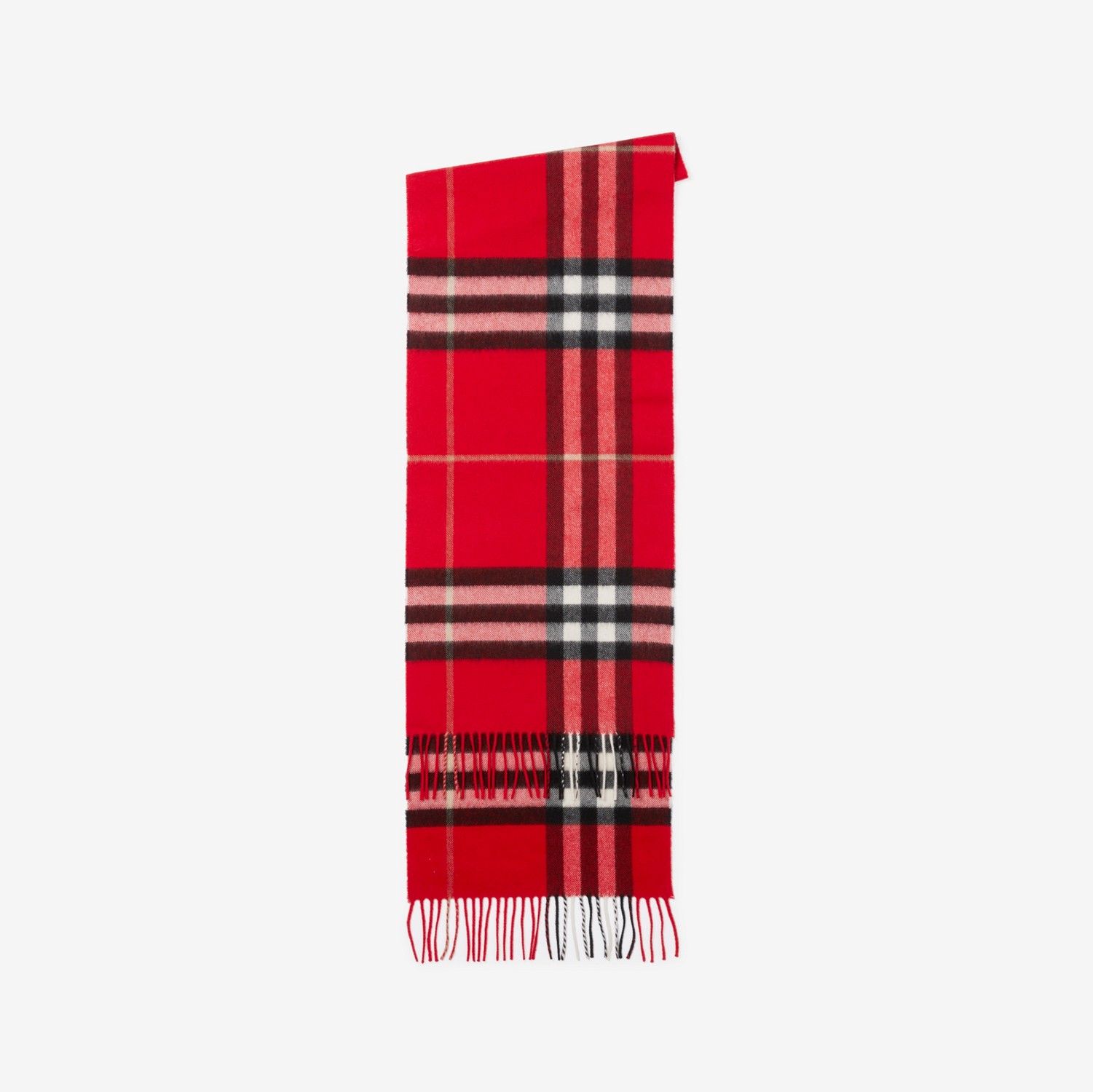 Sciarpa in cashmere Burberry Check (Rosso) | Sito ufficiale Burberry®