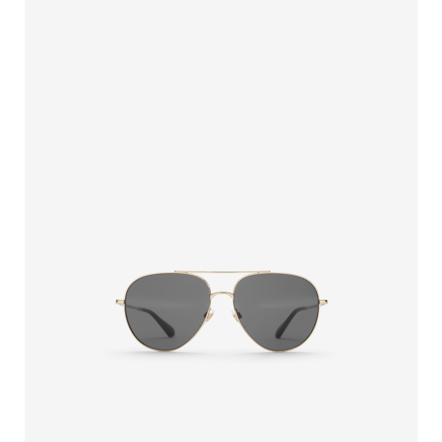 Metal Check Aviator Sunglasses
