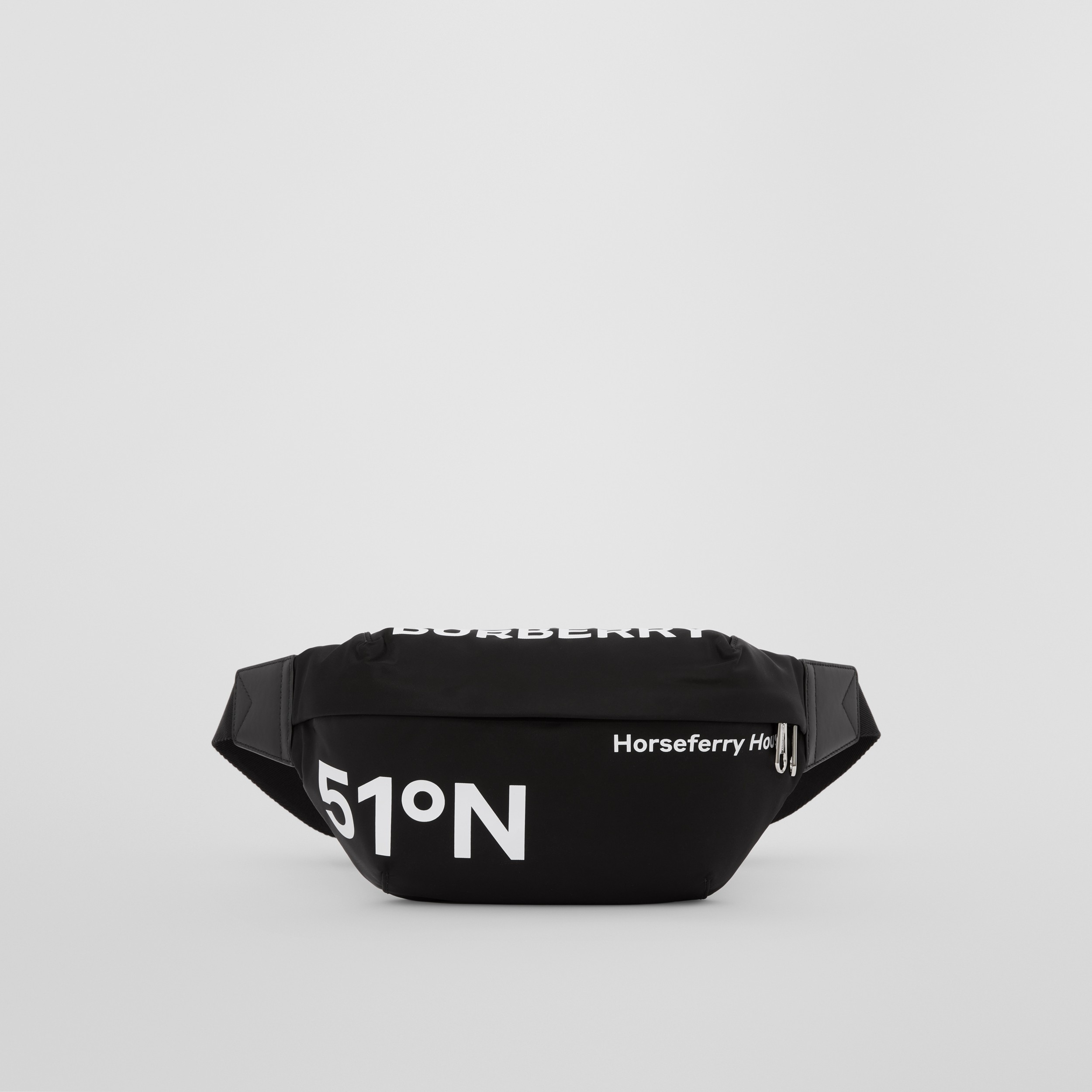 Coordinates Print Nylon Sonny Bum Bag in Black/white - Men | Burberry® Official - 1