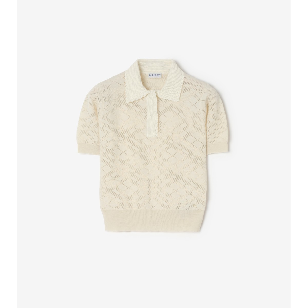  Check Wool Silk Polo Shirt