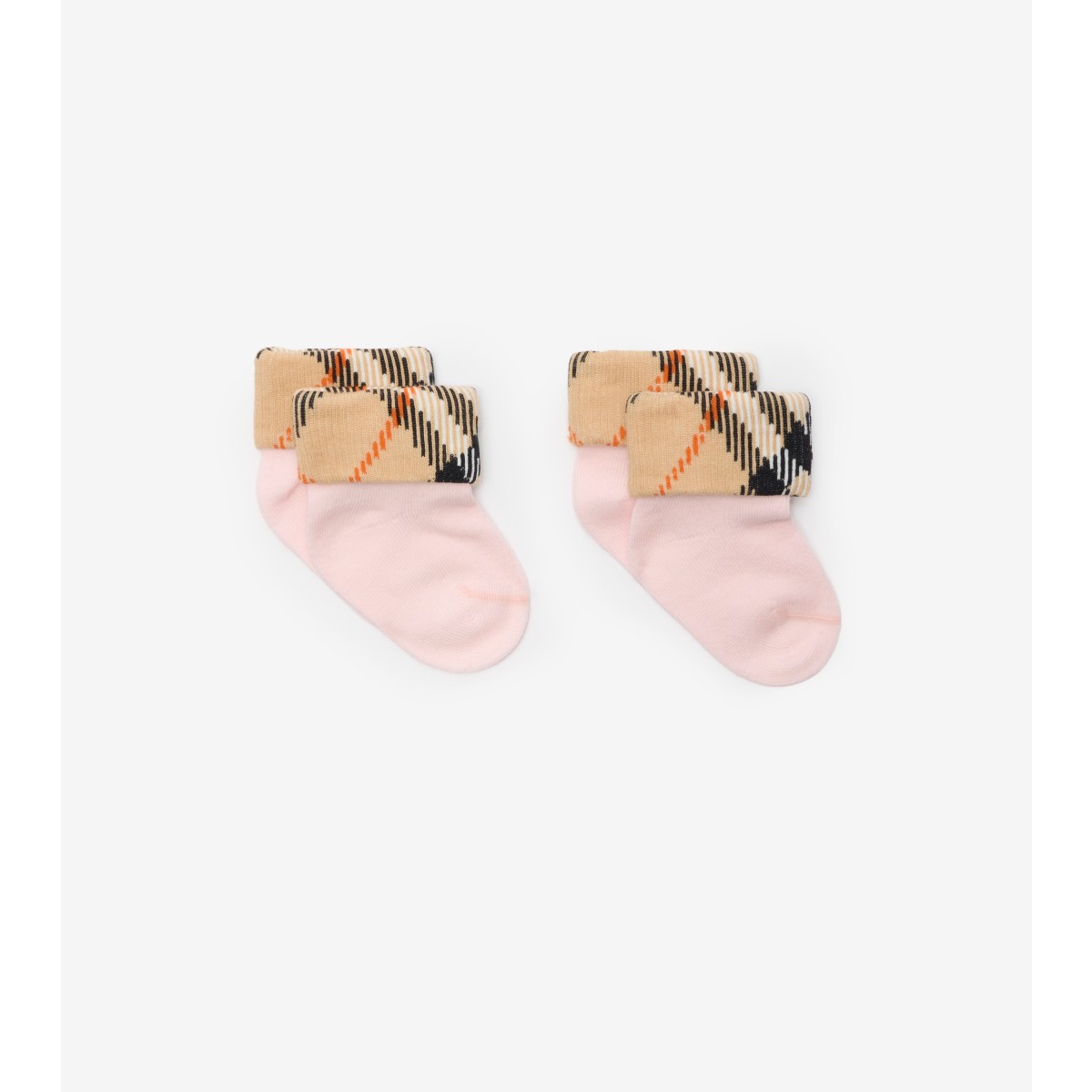  Check Two-piece Cotton Blend Socks Set