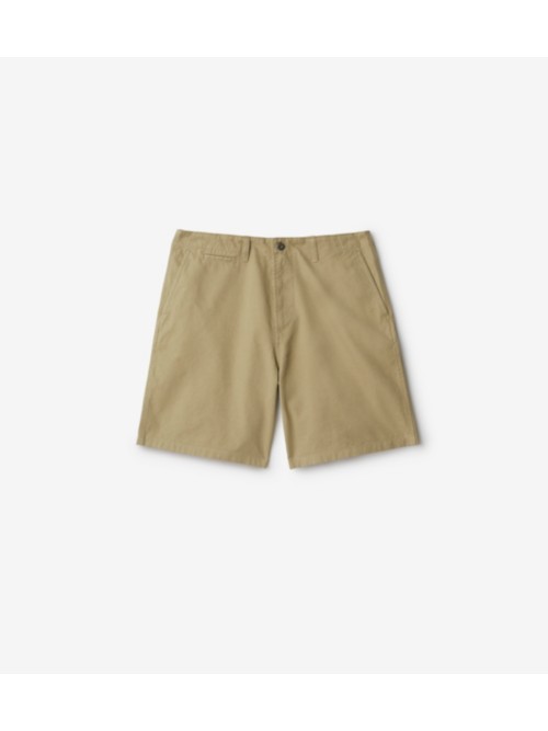 Burberry Cotton Shorts In Hunter