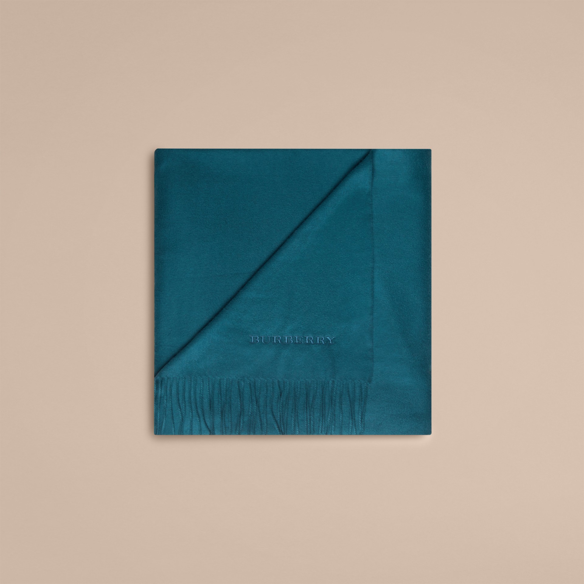 Cashmere Blanket in Dark Teal Burberry United States