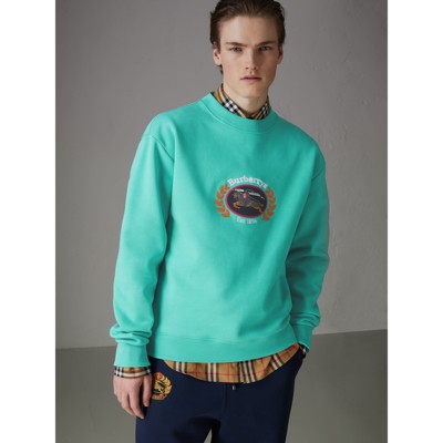 Reissued Jersey Sweatshirt in Aqua 