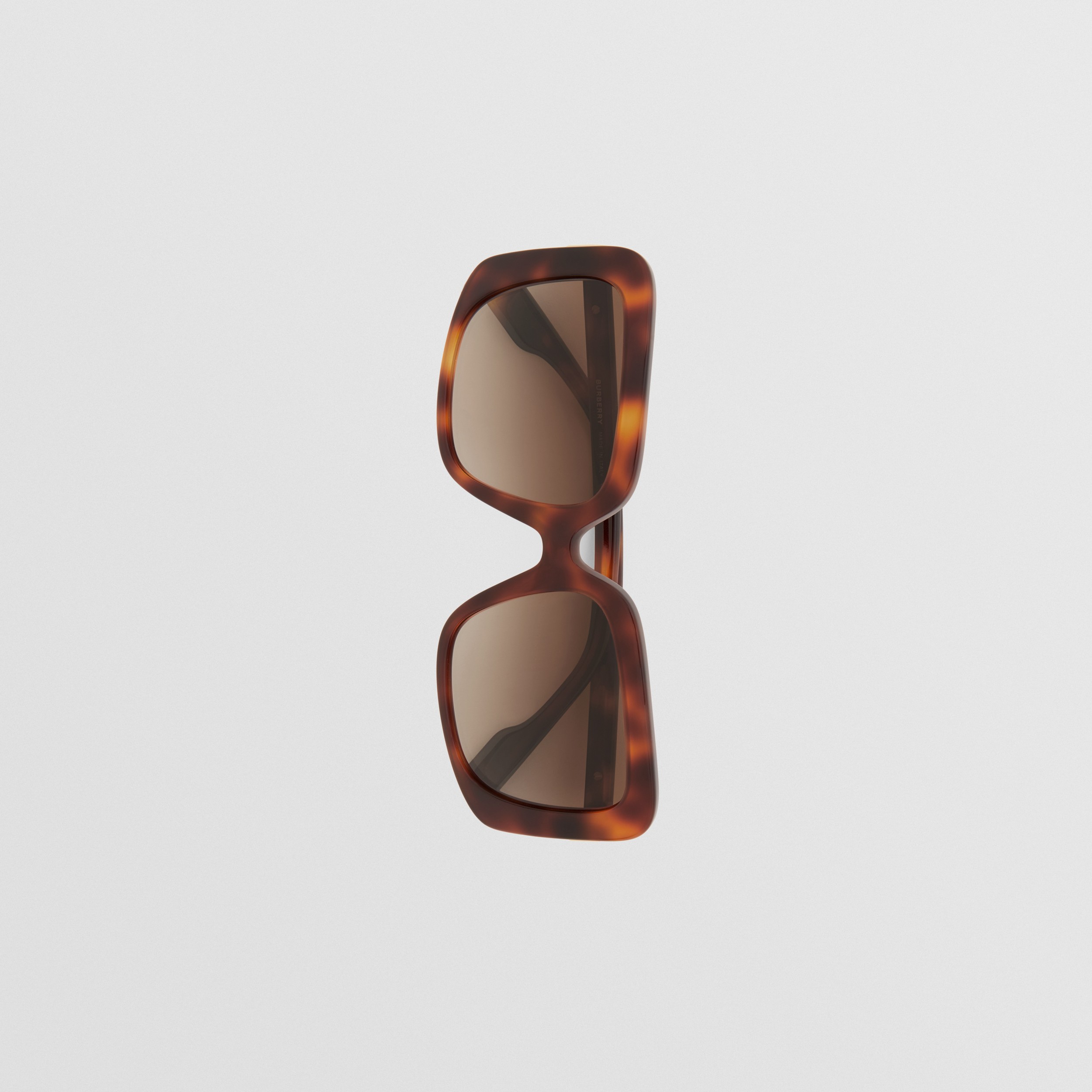 Hardware Detail Square Frame Sunglasses in Bright Tortoiseshell - Women | Burberry® Official - 4