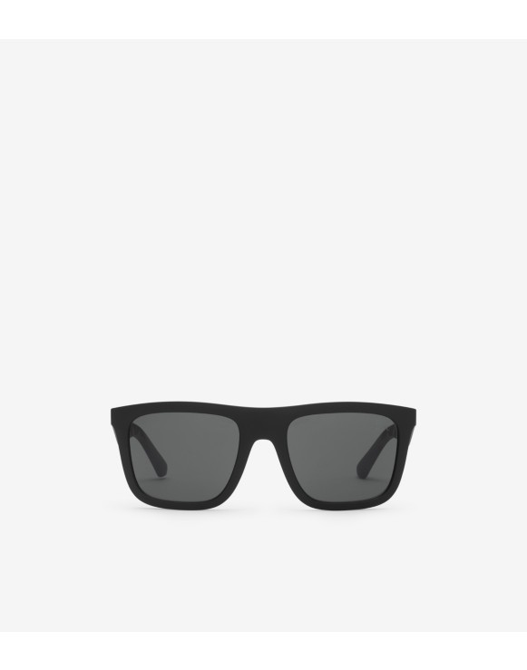 Embossed Check Square Sunglasses