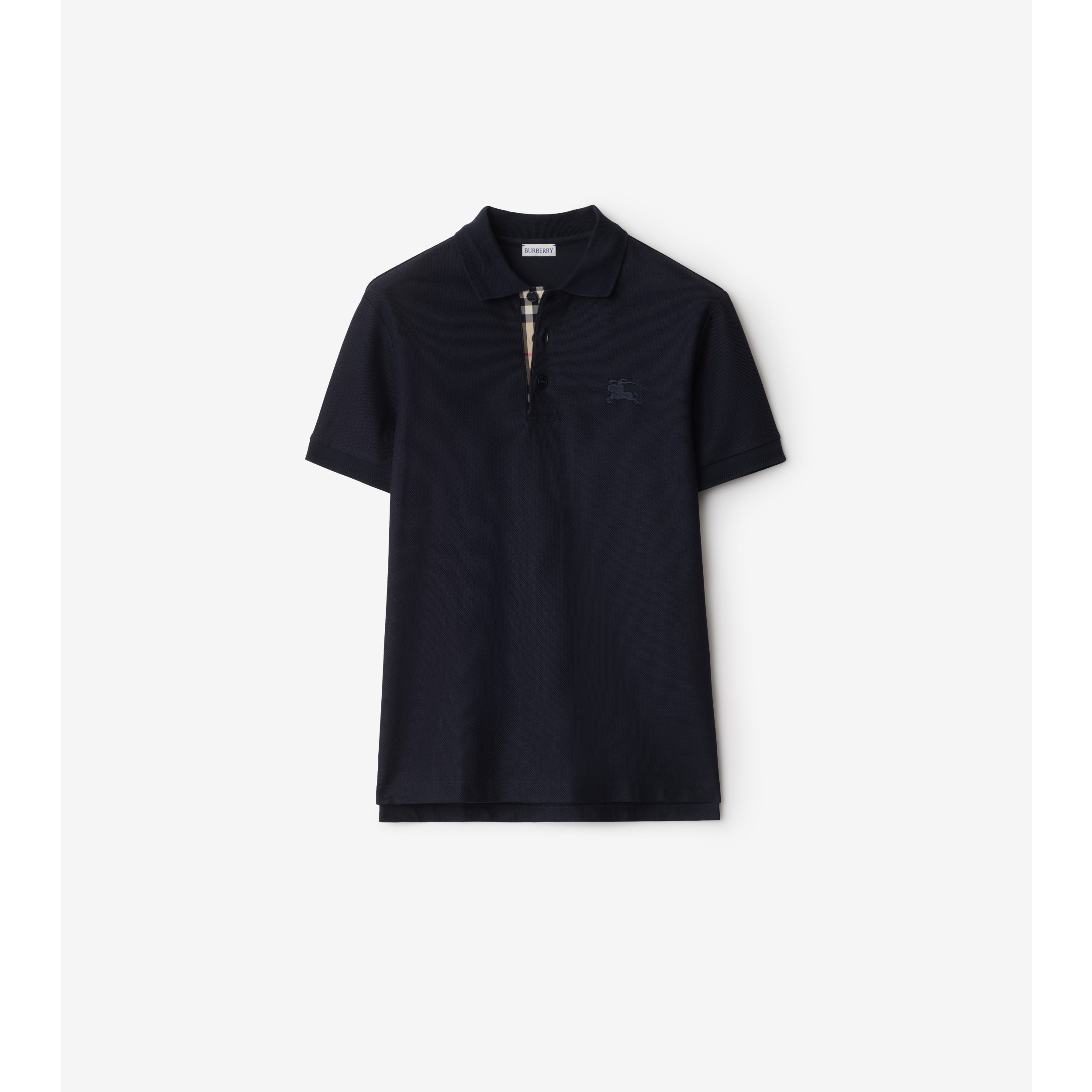 コットンポロシャツ (ブラック) - メンズ | Burberry®公式サイト