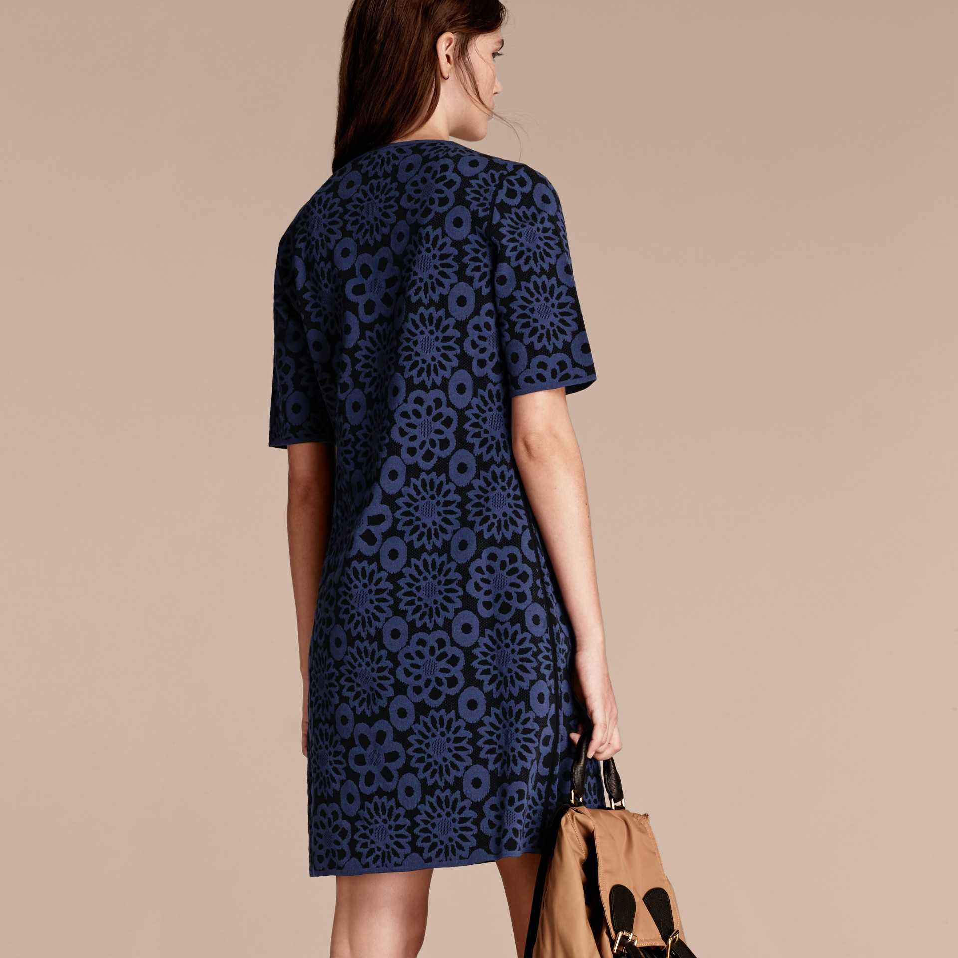 Floral Jacquard Shift Dress Burberry