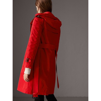 burberry hooded trench coat