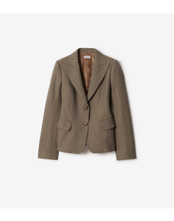 バーバリーロンドン ♡ ウール テーラードジャケット キャメル ウィメンズ ブレザー、ジャケット、テーラードトラウザー | Burberry®