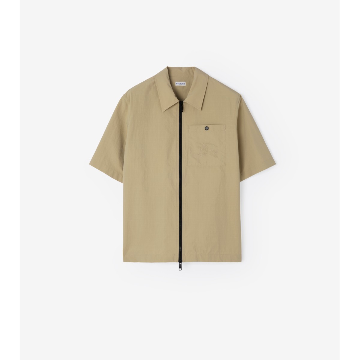  Embroidered Nylon Zip Overshirt