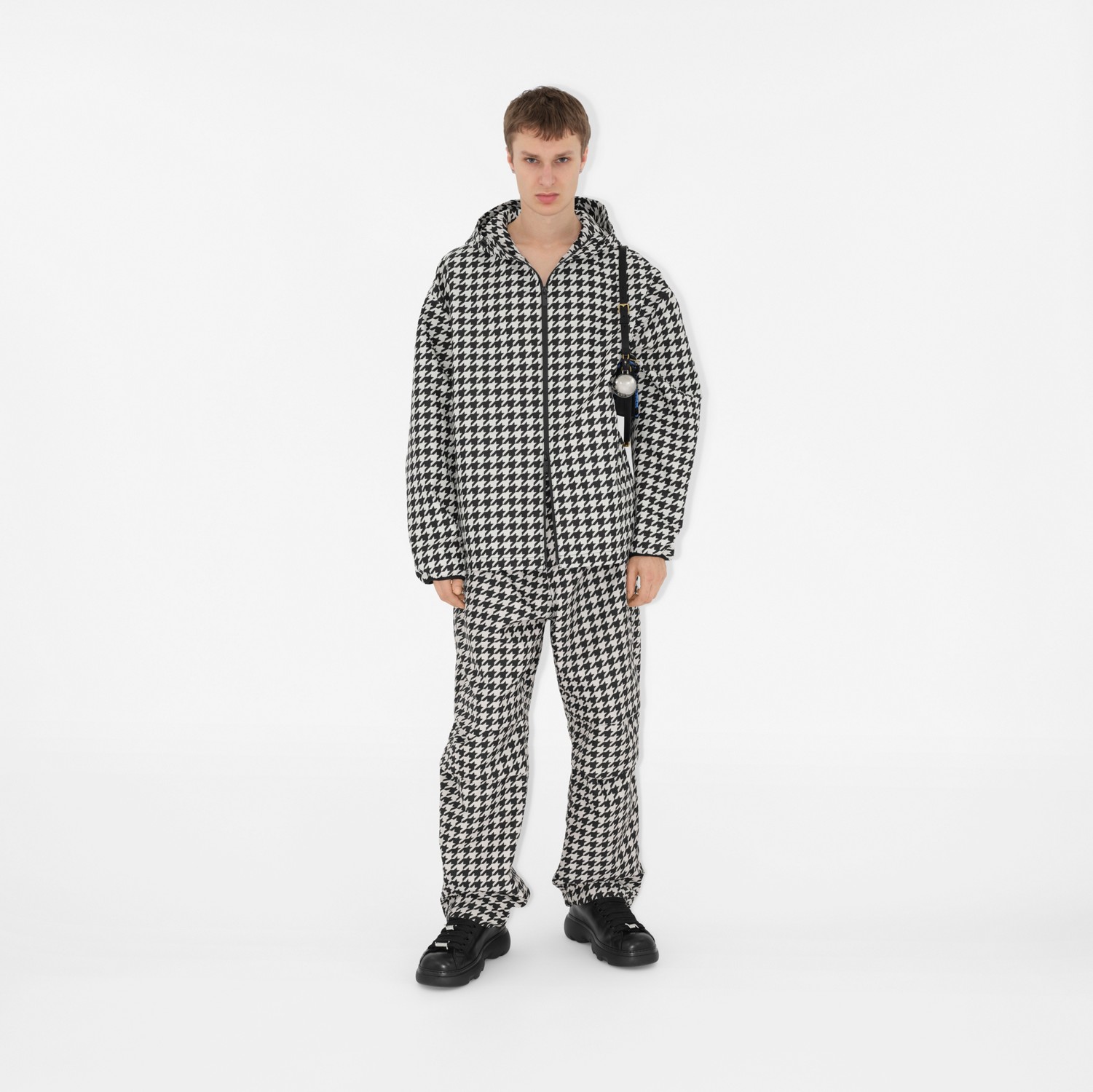 Houndstooth Cargo Trousers