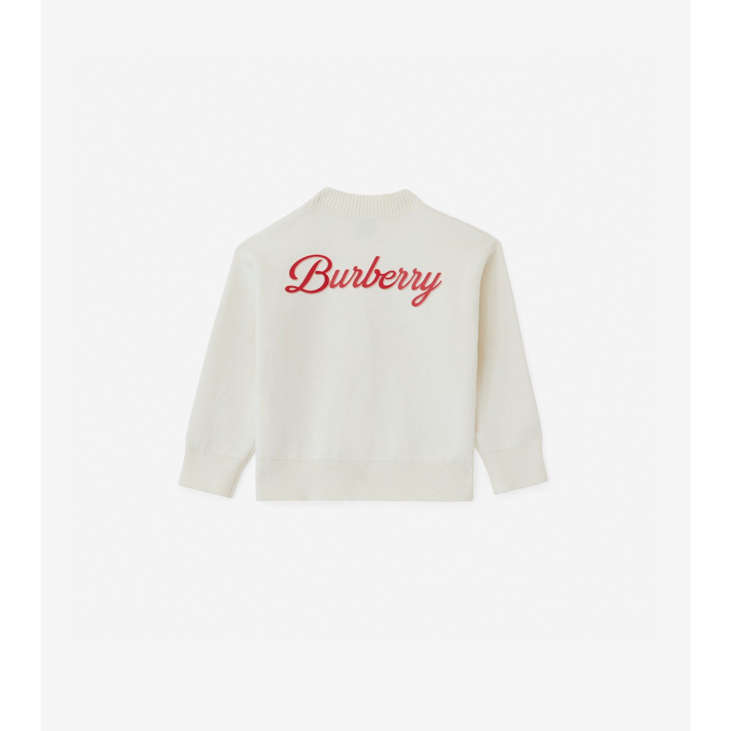 トーマスベアモチーフ コットンカシミアブレンド カーディガン (アイボリー) | Burberry®公式サイト