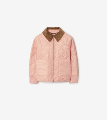 Barbour quilted cheap jacket kids Pink