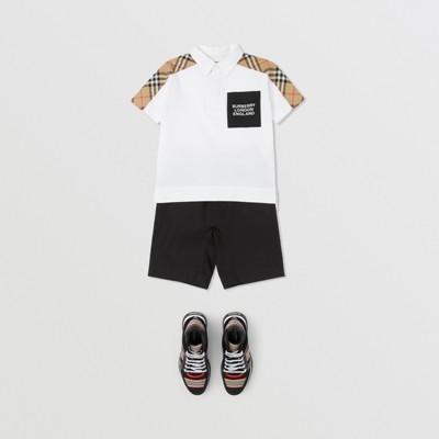 vintage check panel jersey sweatshirt