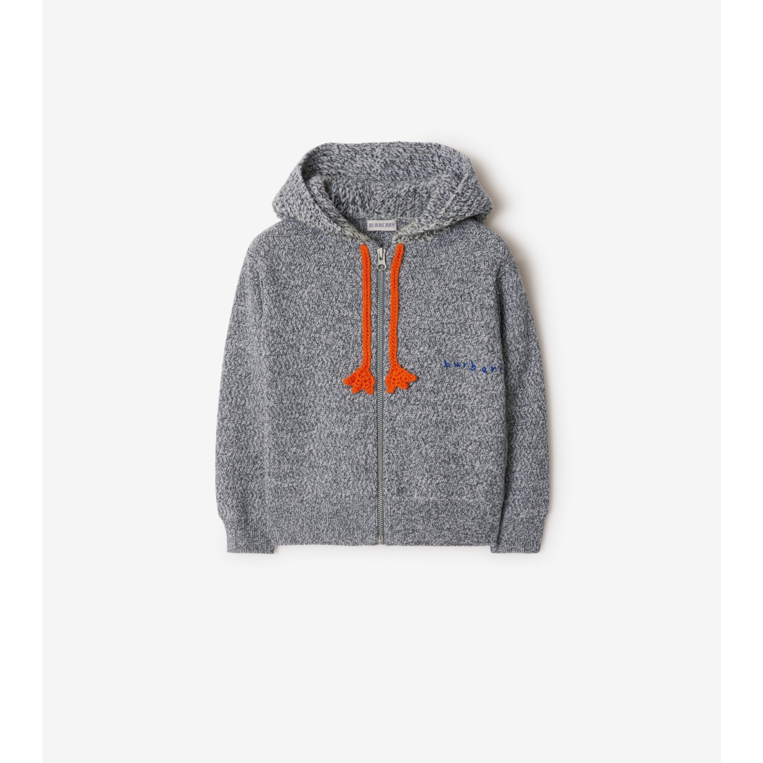 Hoodie zippé en laine et coton avec canard