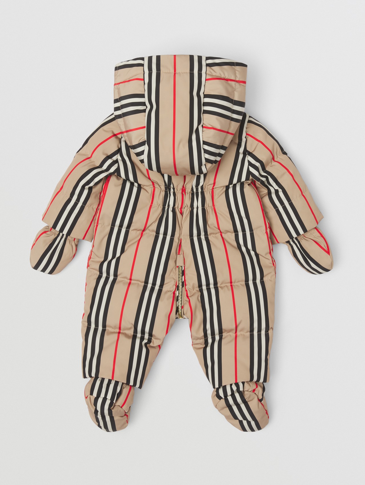 Icon Stripe Puffer Suit in Archive Beige