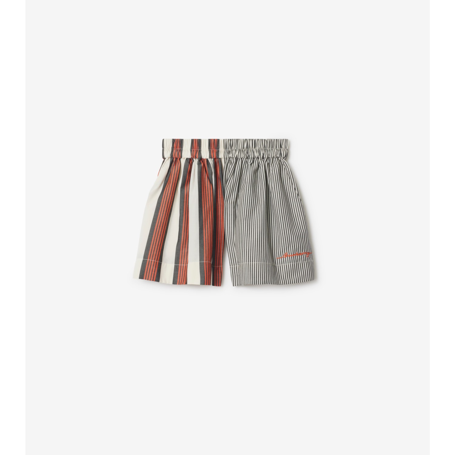Striped Cotton Shorts