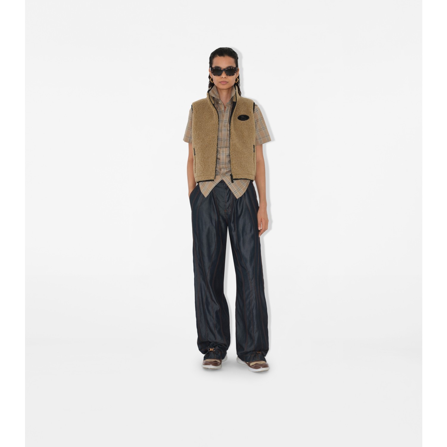 Cropped Fleece Gilet