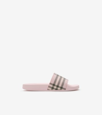 Burberry Pink Plaid Slide Sandals 85D8D7BC-B05E-460E-8BB6-  main image 2