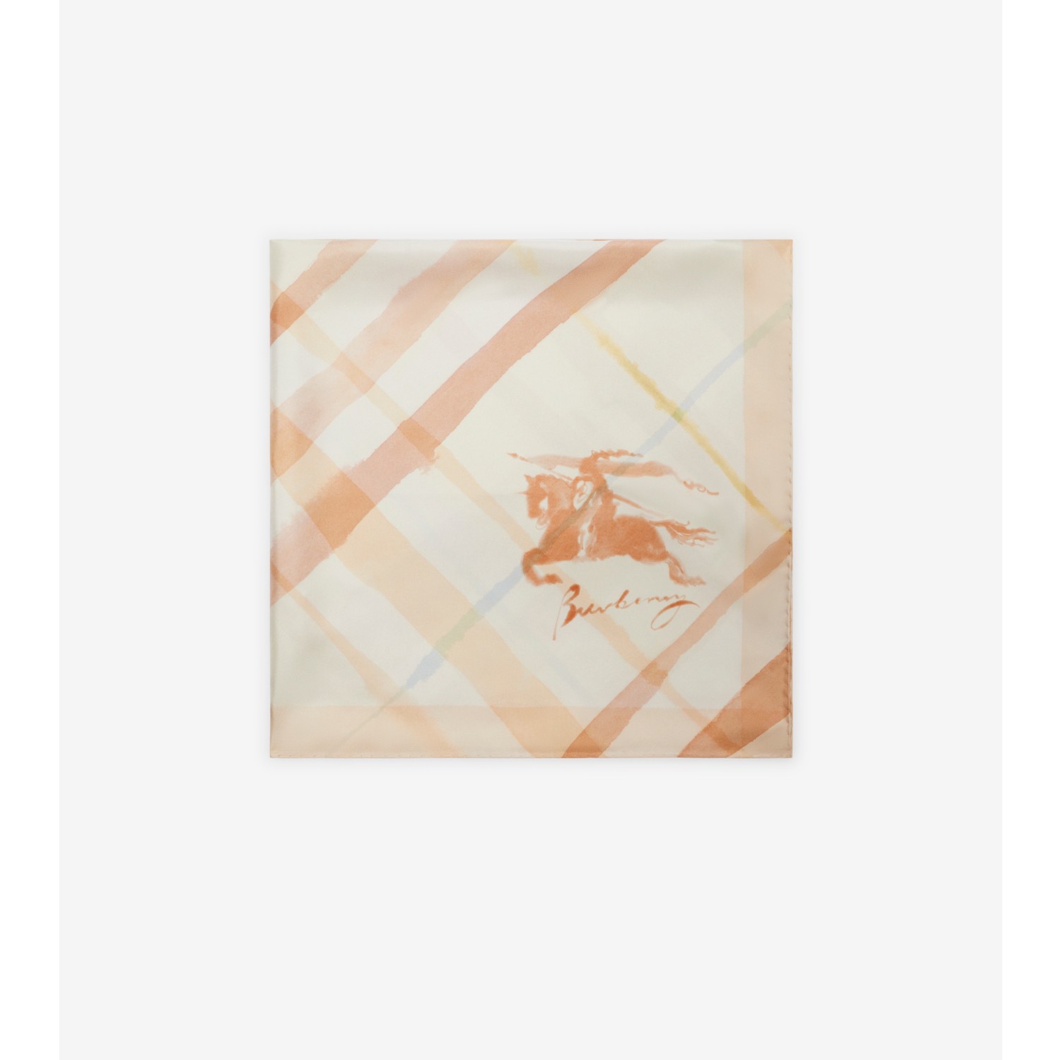 Watercolour Check Silk Scarf