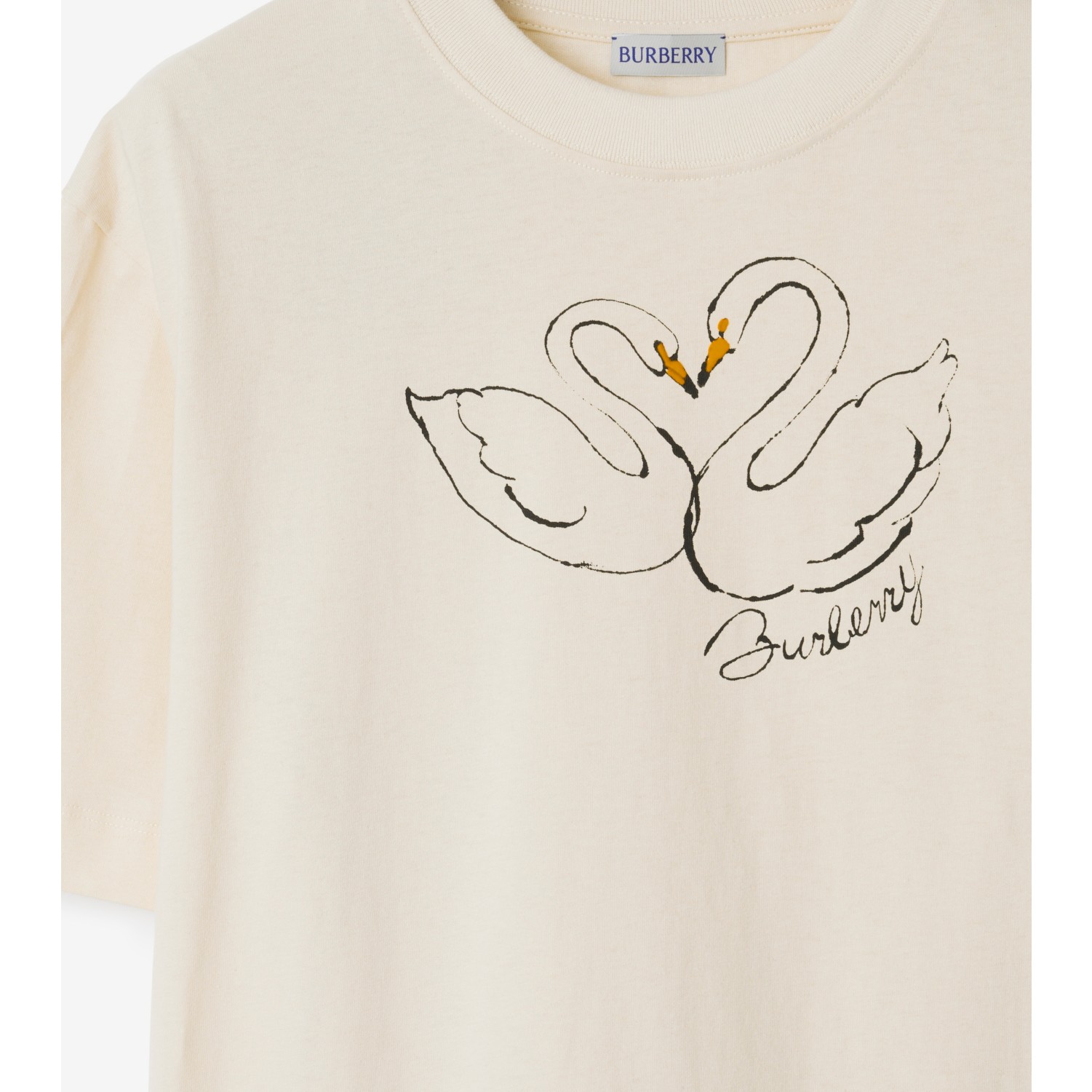 Camiseta en algodón con cisnes