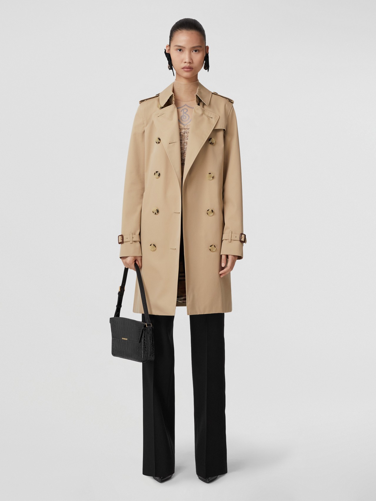Burberry Beige Cotton Trench Coat Womens Clothing Coats Raincoats and trench coats 